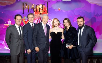 inauguration des vitrines Piaget aux Galeries Lafayette