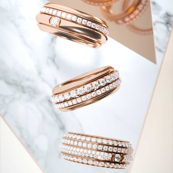Piaget Possession diamond gold turning rings