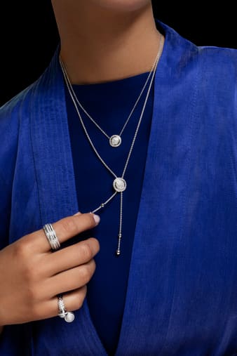 White gold diamond pendants and diamond ring for Ramadan