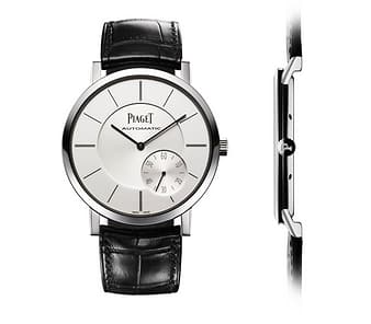Reloj ultraplano de oro blanco de lujo
