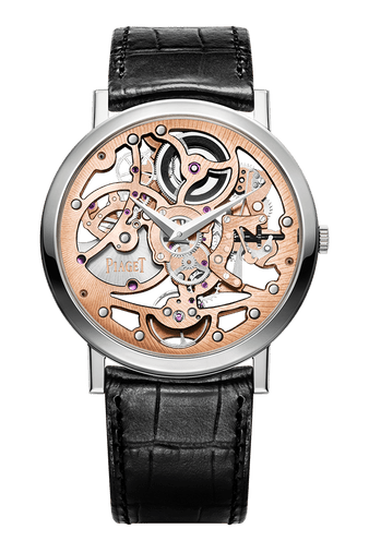 Altiplano rose gold ultra-thin skeleton watch
